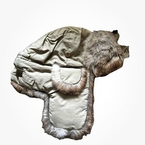 Mens Fur-Lined Tan Winter hat